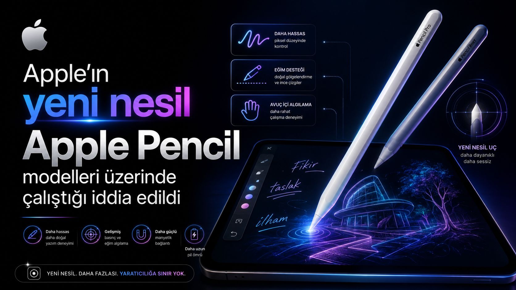 Apple’ın Yeni Nesil Pencil Modelleri İçin Çalışmalara Başladığı İddia Edildi