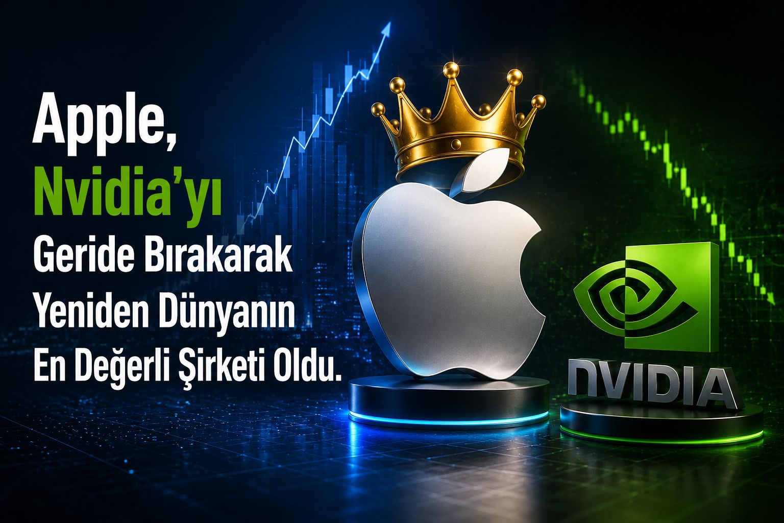 Apple, Nvidia'yı Geride Bırakarak Yeniden Dünyanın En Değerli Şirketi Oldu