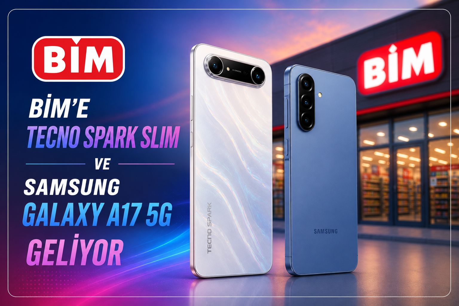 BİM'e Tecno Spark Slim ve Samsung Galaxy A17 5G Geliyor