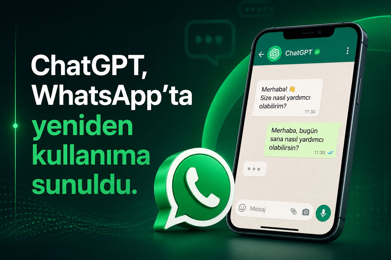 ChatGPT, WhatsApp'ta yeniden kullanıma sunuldu