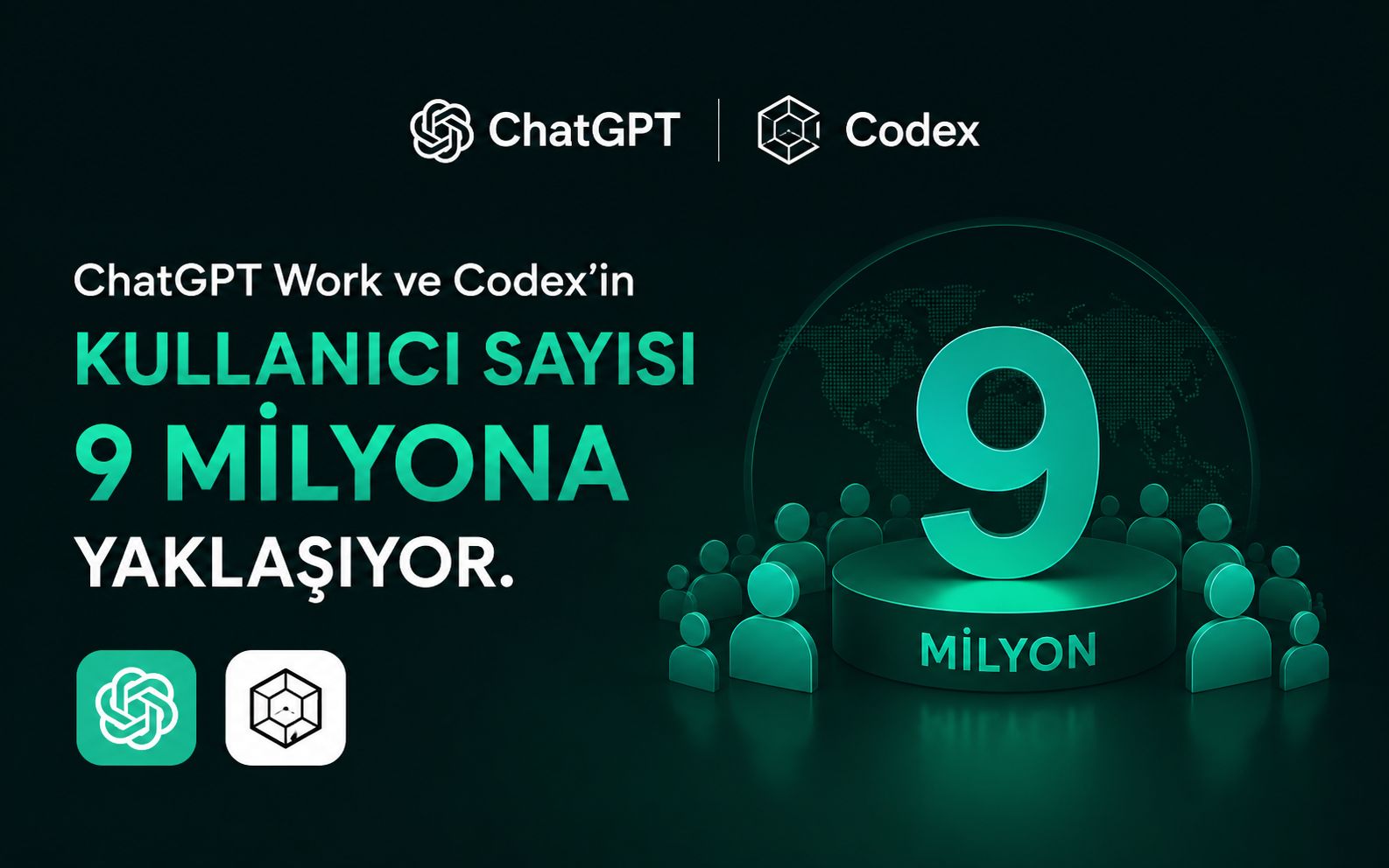 ChatGPT Work ve Codex'in kullanıcı sayısı 9 milyona yaklaşıyor