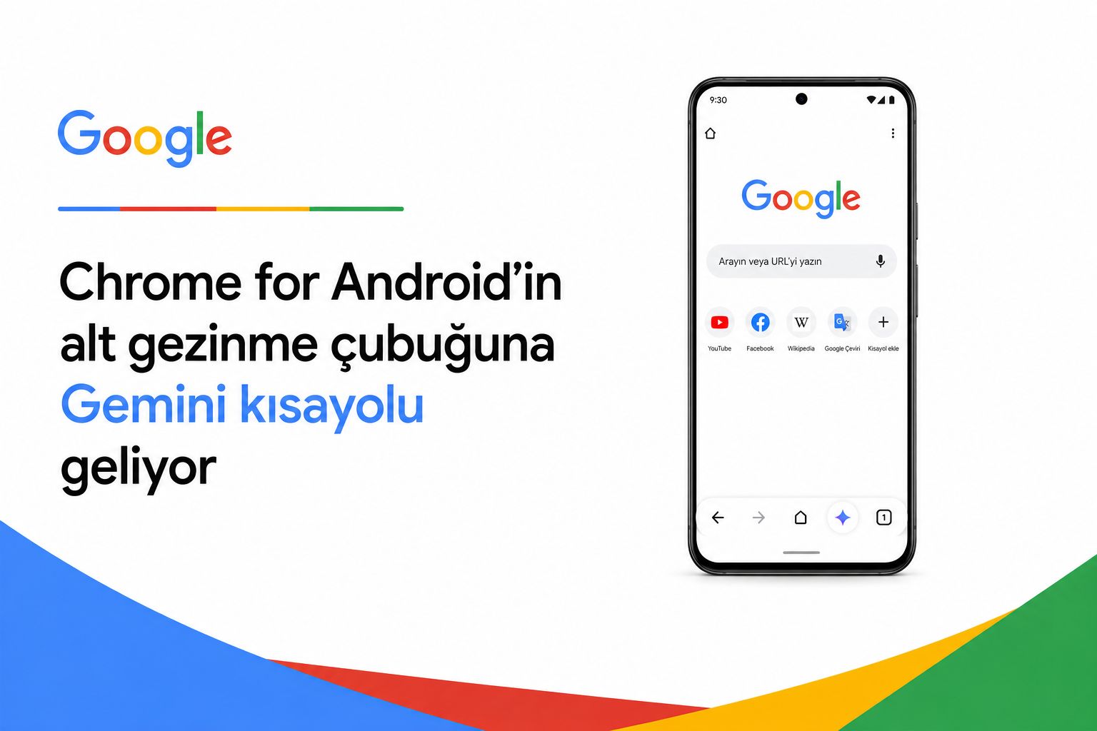 Chrome for Android'in alt gezinme çubuğuna Gemini kısayolu geliyor