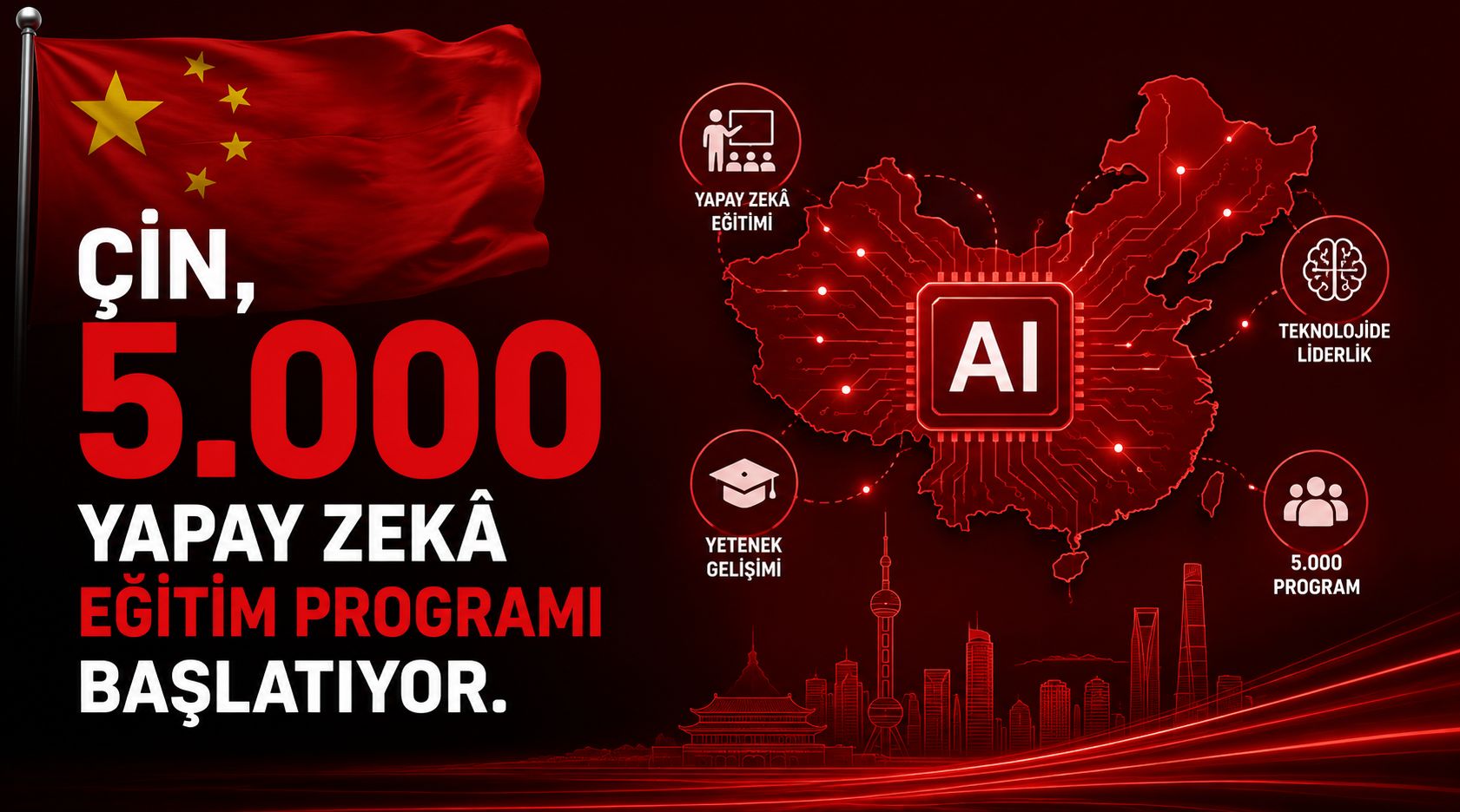 Çin, 5.000 yapay zekâ eğitim programı başlatıyor