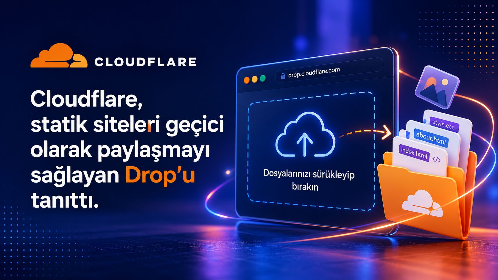 Cloudflare, statik siteleri geçici olarak paylaşmayı sağlayan Drop'u tanıttı