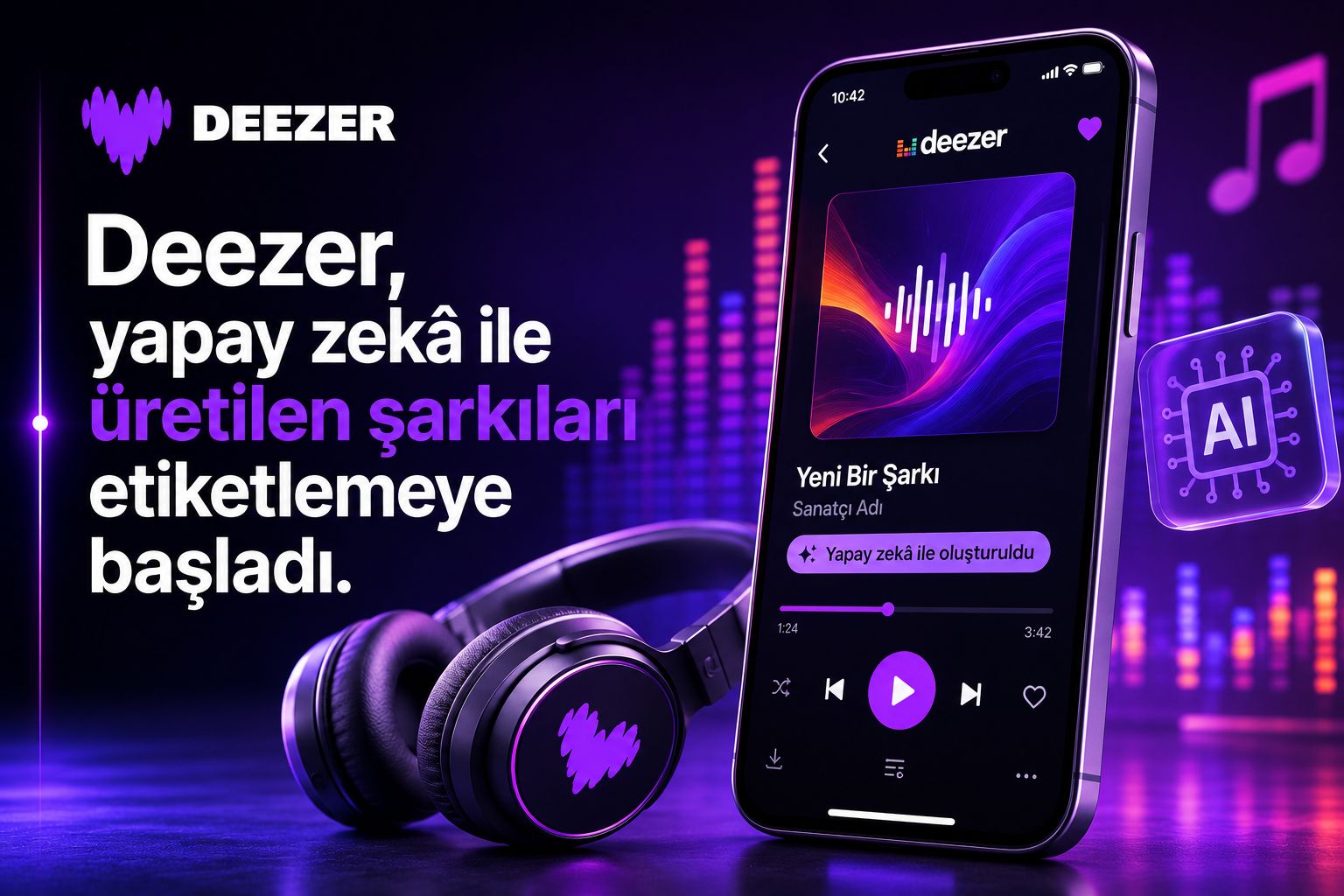 Deezer, yapay zekâ ile üretilen şarkıları etiketlemeye başladı