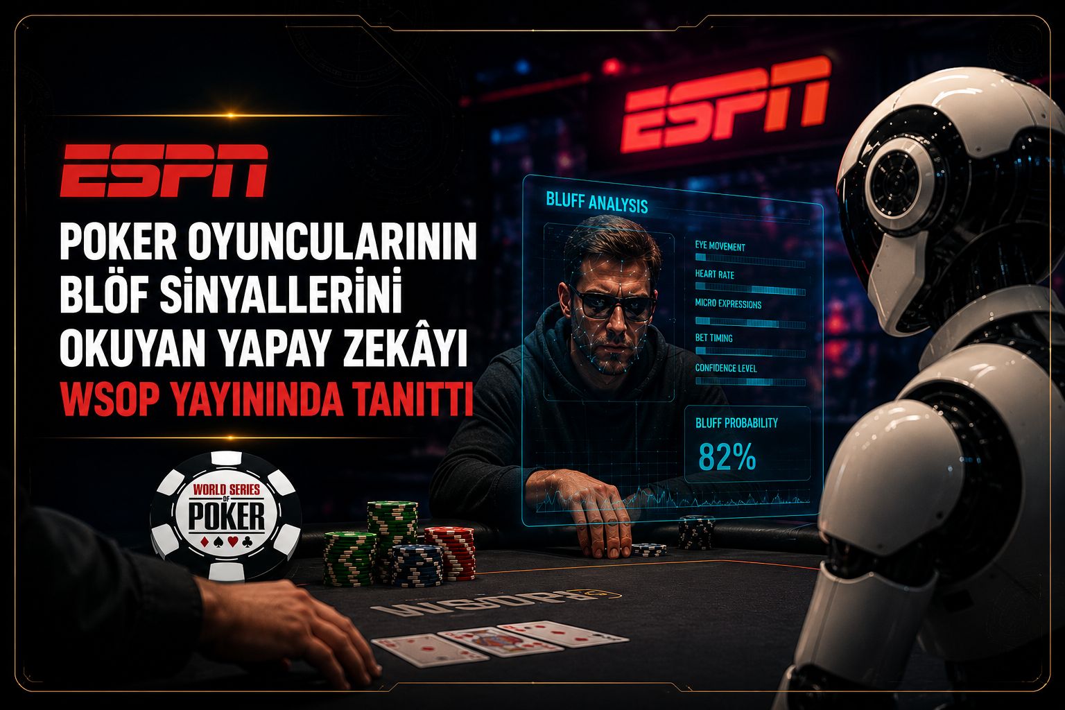 ESPN, Poker Oyuncularının Blöf Sinyallerini Okuyan Yapay Zekâyı WSOP Yayınında Tanıttı