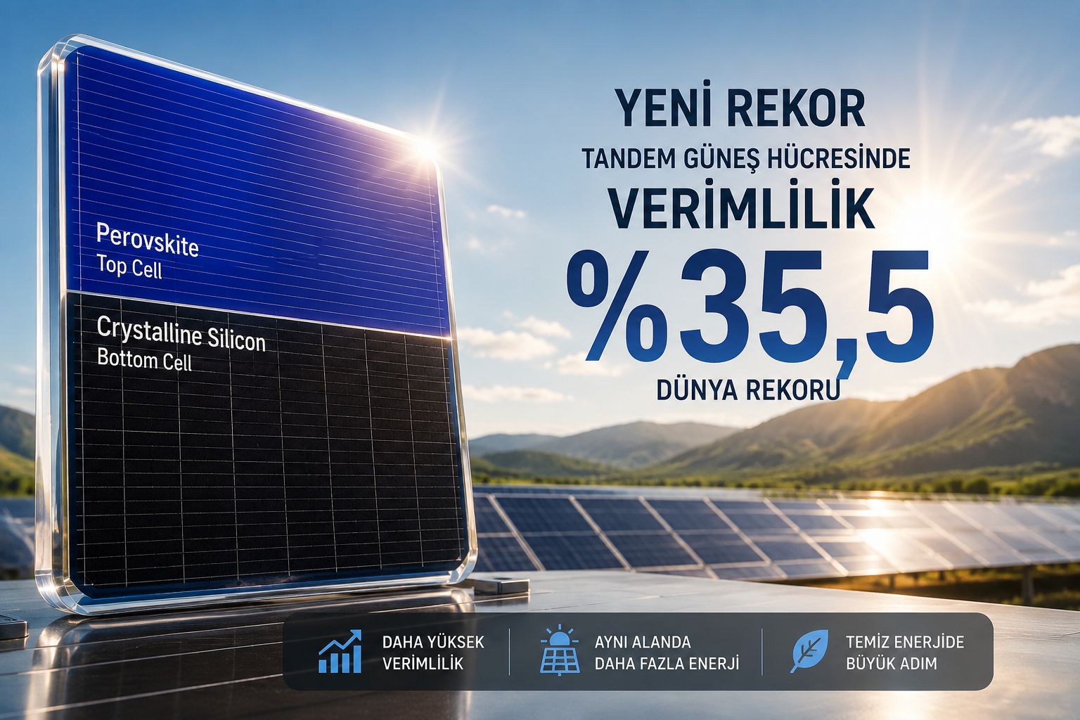 Güneş enerjisinde rekor: Yeni hücre teknolojisi dünya rekoru kırdı