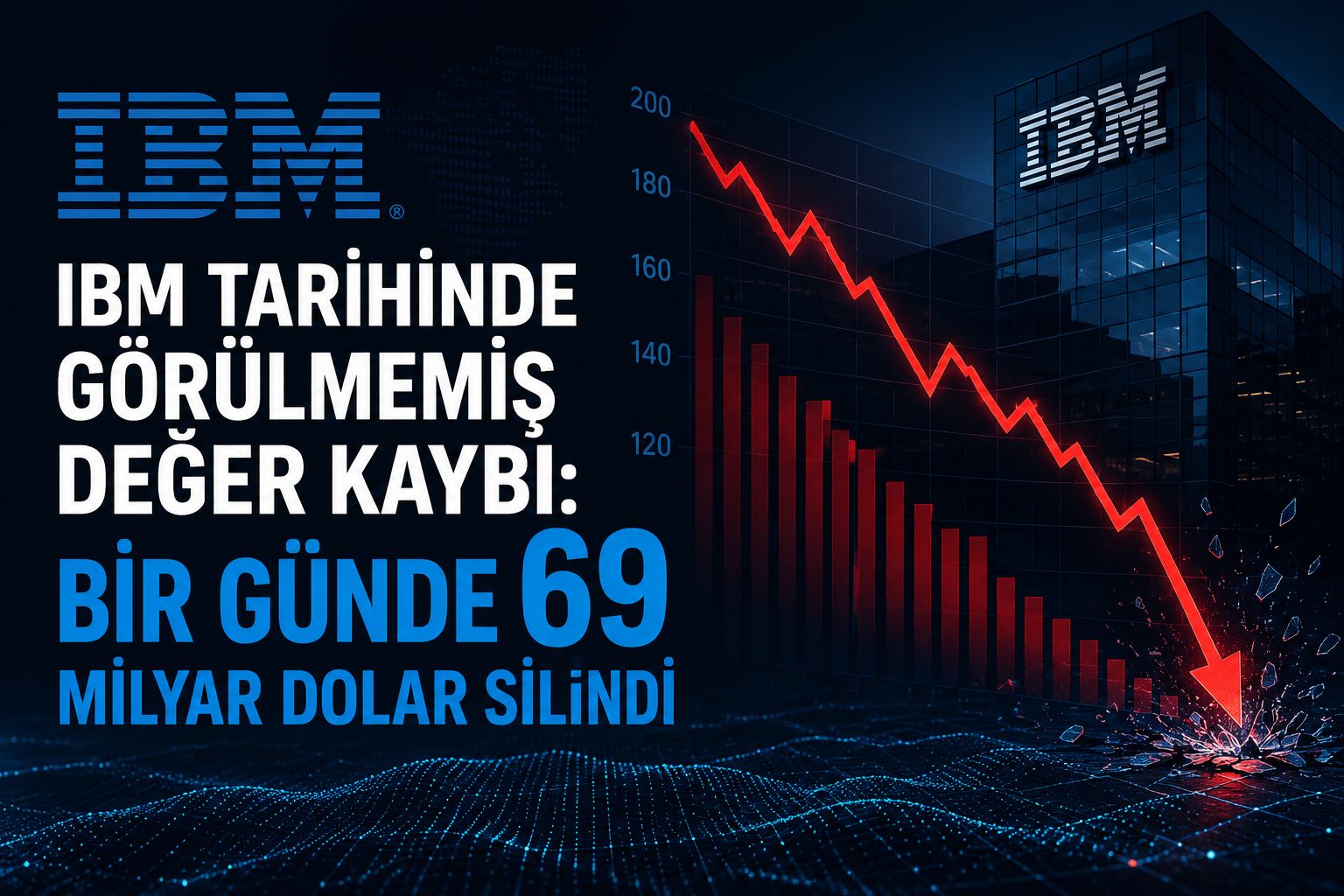 IBM tarihinde görülmemiş değer kaybı: Bir günde 69 milyar dolar silindi