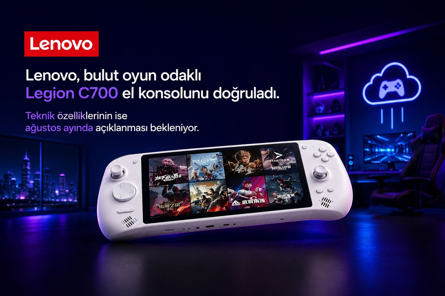 Lenovo, bulut oyun odaklı Legion C700 el konsolunu doğruladı