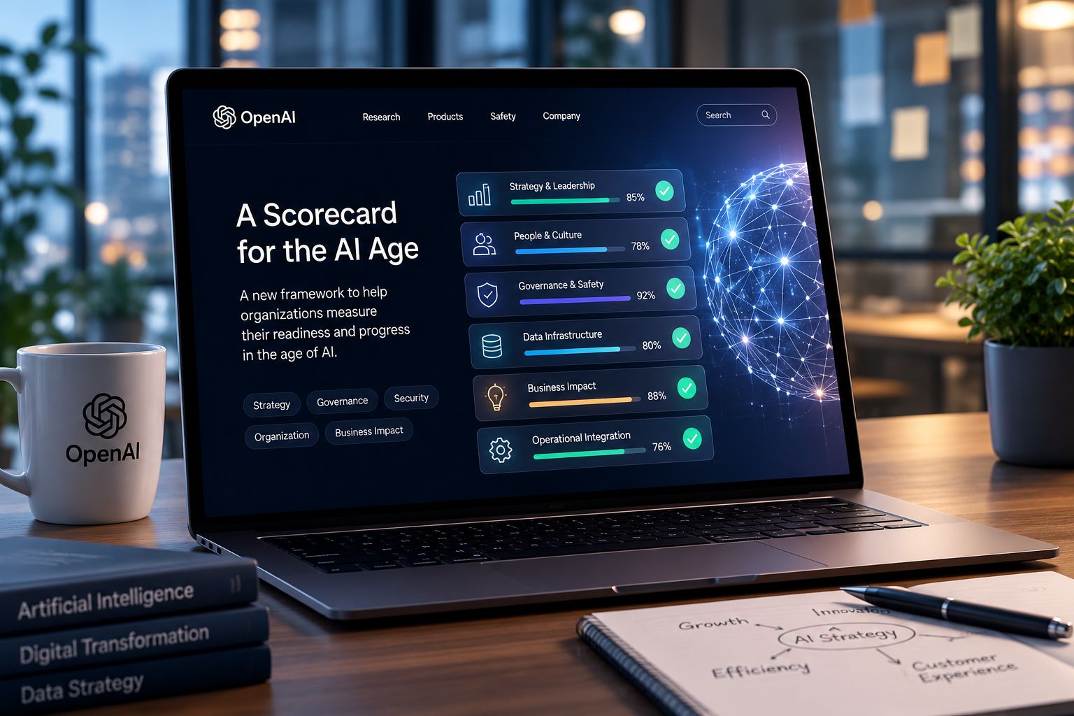 OpenAI, yapay zekâ çağında şirketlerin hazırlık seviyesini ölçen "AI Scorecard" çerçevesini yayımladı