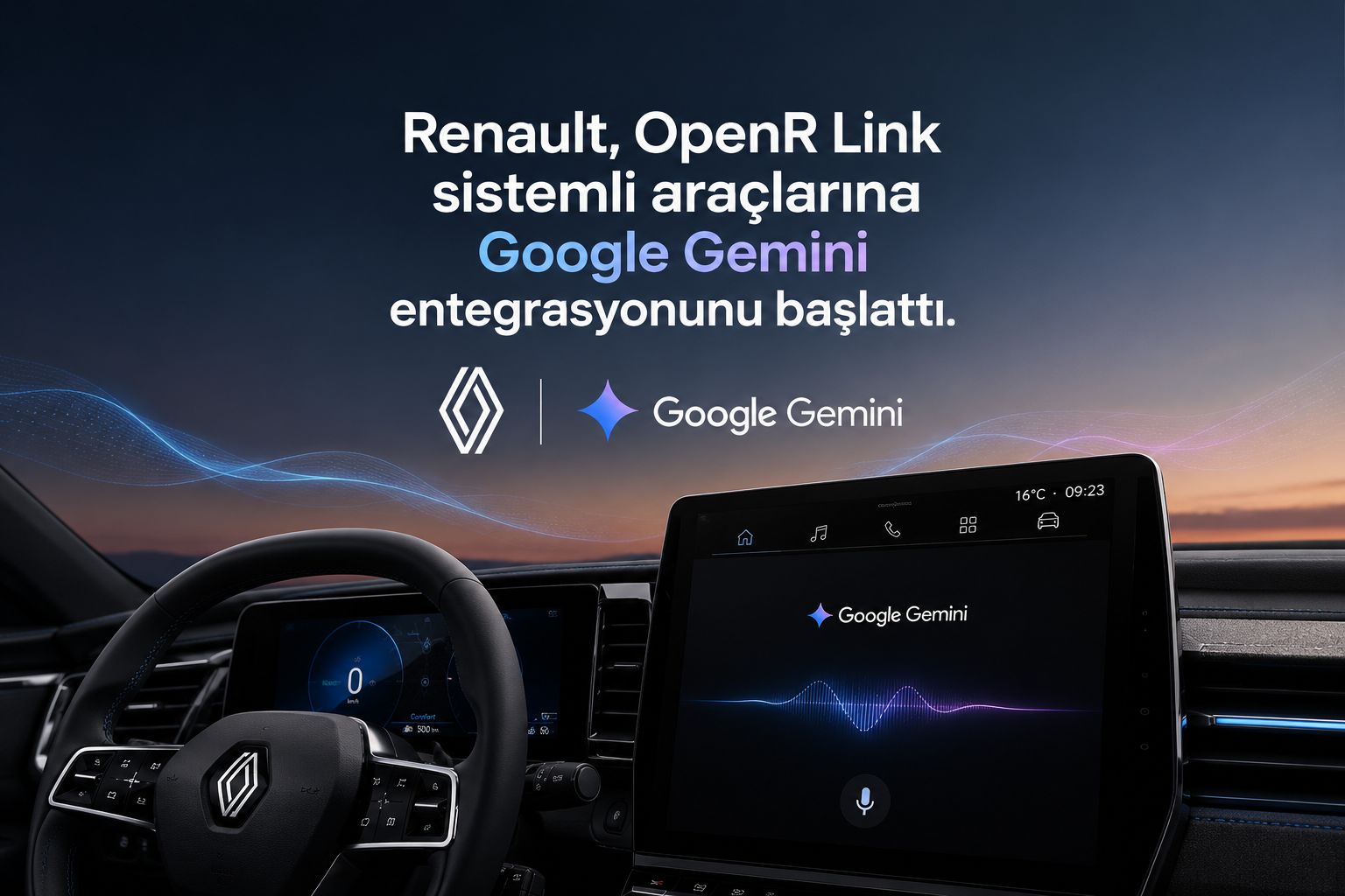 Renault, OpenR Link sistemli araçlarına Google Gemini entegrasyonunu başlattı