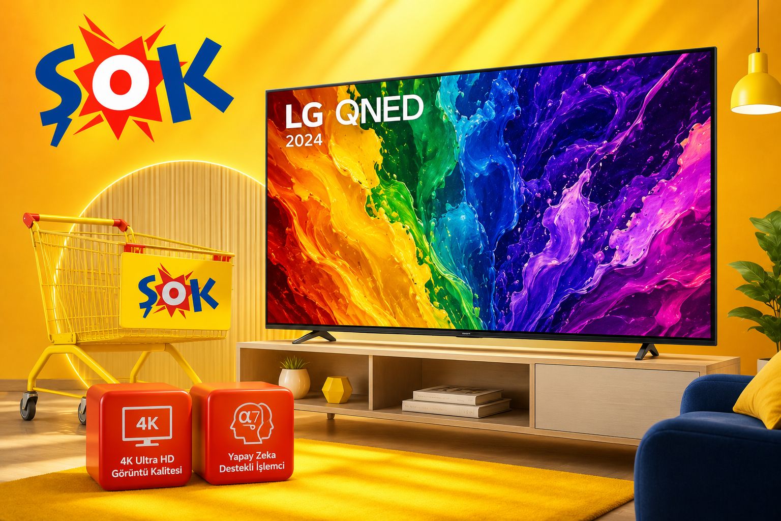 ŞOK'ta LG QNED Akıllı Televizyon Modelleri Satışa Çıkıyor
