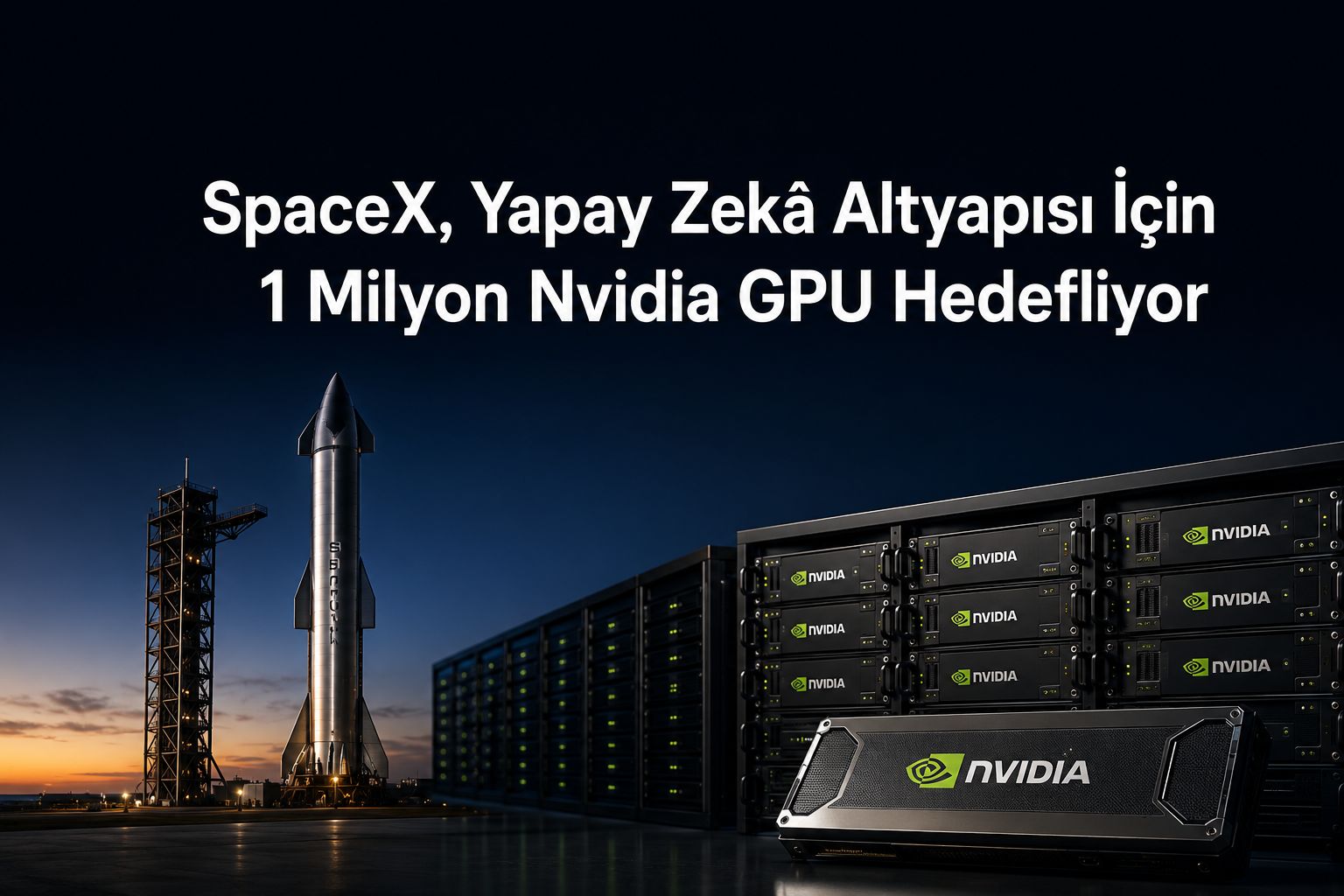 SpaceX, Yapay Zekâ Altyapısı İçin 1 Milyon Nvidia GPU Hedefliyor