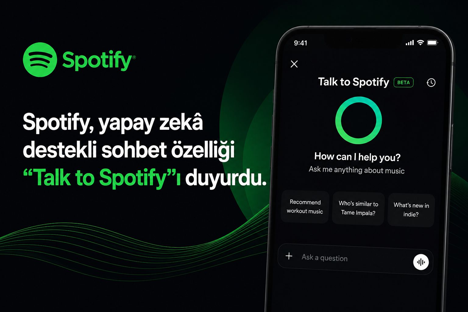 Spotify, yapay zekâ destekli sohbet özelliği "Talk to Spotify"ı duyurdu