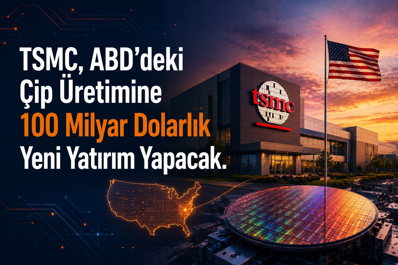 TSMC, ABD’deki Çip Üretimine 100 Milyar Dolarlık Yeni Yatırım Yapacak