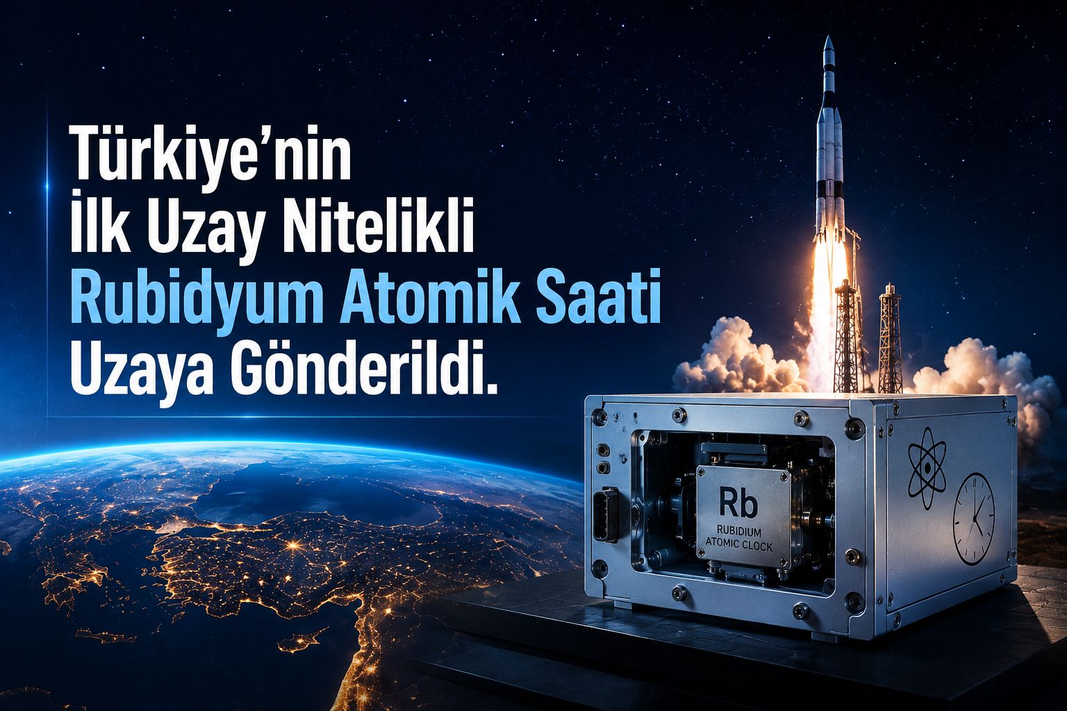 Türkiye'nin İlk Uzay Nitelikli Rubidyum Atomik Saati Uzaya Gönderildi