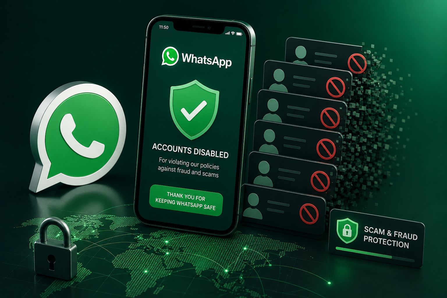 WhatsApp, dolandırıcılık bağlantılı milyonlarca hesabı devre dışı bıraktı