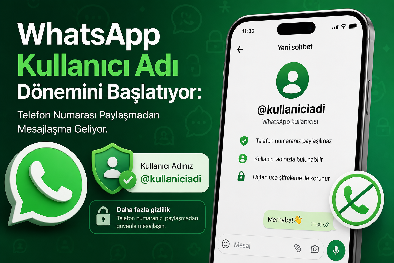 WhatsApp Kullanıcı Adı Dönemini Başlatıyor: Telefon Numarası Paylaşmadan Mesajlaşma Geliyor