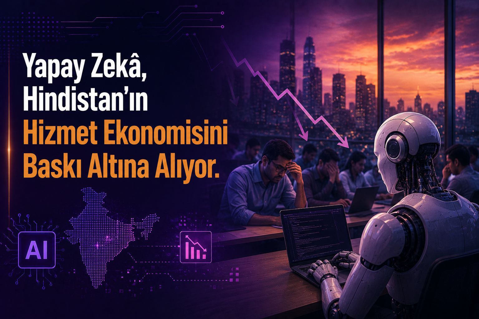 Yapay Zekâ, Hindistan'ın Hizmet Ekonomisini Baskı Altına Alıyor